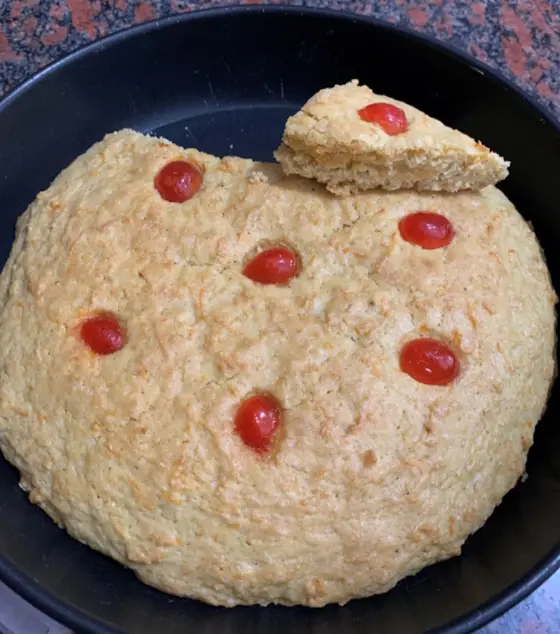 Eggless Carrot and Cherry Cake